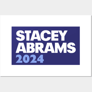 Stacey Abrams For 2024 President Purple Campaign Logo Sticker Posters and Art